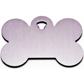 Engraved Large Silver Bone Dog Tag - Cat Tag